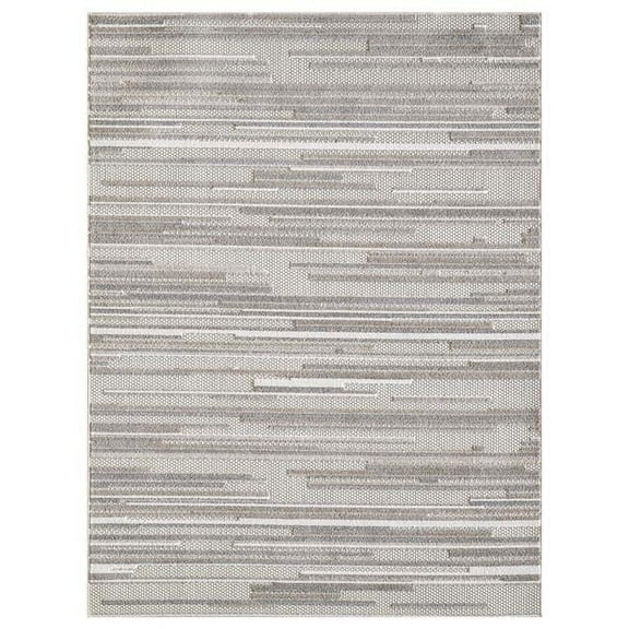 2â€™ x 4â€™ Gray Abstract Striped Indoor Outdoor Area Rug