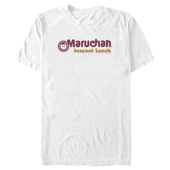 Men's Maruchan Red and Orange Logo  Graphic Tee White Medium