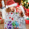thumbnail image 2 of Wiueurtly Christmas Wrap Bunches Drawstring Gift Bag Santa Candy Gift Bag Set, 2 of 7