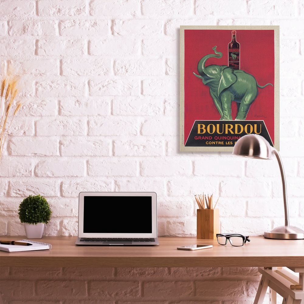 Stupell Industries Bourdou Vintage Elephant Advertisement Bar Illustration Canvas Wall Art by Leonetto Cappiello