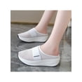 thumbnail image 4 of Woobling Chaussures Décontractées pour Femmes à Enfiler Ballerines Bout Rond Pantoufles Antidérapantes Mules Sabots de Travail Blanc 7.5, 4 of 6