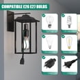 thumbnail image 7 of Light Socket Outlet Adapter, 3 in 1 Light Bulb Plug Adapter, Convert E26/E27 Bulb Socket to 3 Prong Outlet with Extension Cord, Suitable for Outdoor Porch Garage Patio Use 1-Pack, 7 of 7