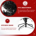 thumbnail image 3 of imerelez Modern Black Christmas Tree 7.5ft - Pre-lit with 350 Warm LEDs, Includes Red Ornaments & Skirt, 1200 Branch Tips, Remote Control for Contemporary Holiday Display, 3 of 9