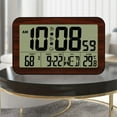 thumbnail image 2 of Horloge Numérique, Calendrier & Température Horloge LCD avec Répétition, Grand Foncé, 2 of 9
