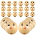 thumbnail image 2 of Miangastore 100pcs Round Wood Bead DIY String Bead Accessory Laughing Face Wood Bead (18mm), 2 of 9