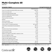 Celebrate Vitamins Multi-Complete 60 Bariatric Multivitamin with Iron Capsules, 60 mg of Iron, 180 count