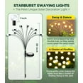 thumbnail image 3 of ROMUCHE 2PCS 10LED Solar Lights Outdoor Decorations Solar Firefly Lights, Waterproof Firework Lights Outdoor for Garden Yard Christmas Decoration (Warm White), 3 of 13