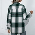 thumbnail image 4 of Chaqueta A Cuadros, Prendas De Vestir Exteriores De Manga Larga Suaves Y Amigables Con La Piel Cuello Vuelto De Poliéster Para El Trabajo De La Vida Diaria ANGGREK Otros, 4 of 7