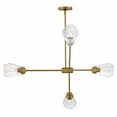 thumbnail image 3 of 83584LCB Lark Livie - 40W 4 LED Medium Convertible Mobile Chandelier In Modern Style-5.25 Inches Tall and 44 Inches Wide-Lacquered Brass Finish, 3 of 6