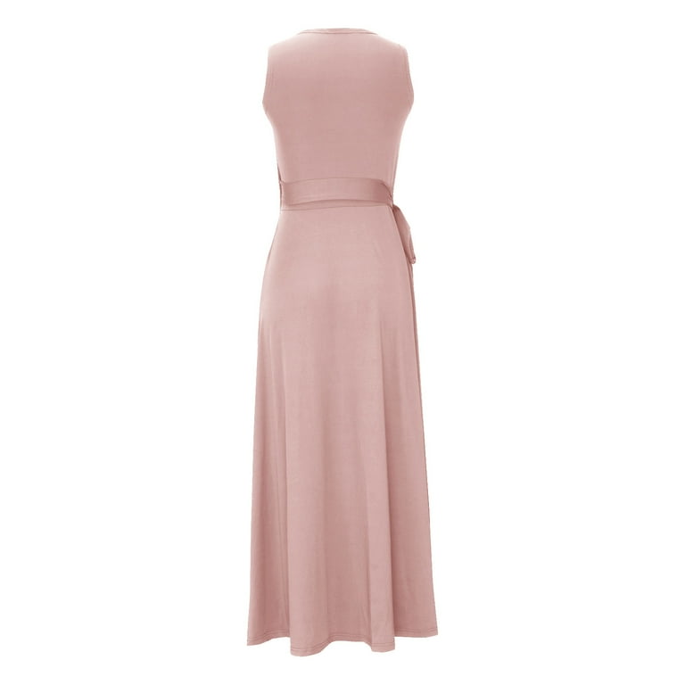 dusty blue bridesmaid dresses cheap Roma Dress in Champagne Satin — Halterneck Maxi Bridesmaid Dress main image 0