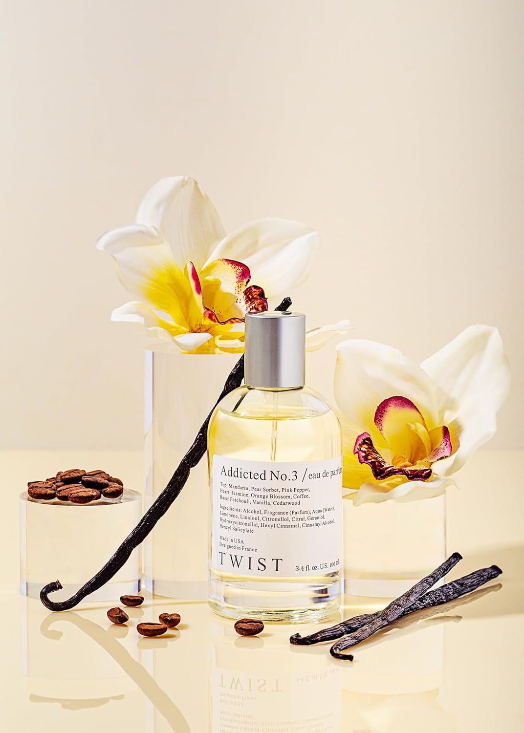 Twist - Addicted No. 3 - Eau De Parfum Inspired by Y. Blk Opium Long-Lasting Perfume For Women, Paraben Free, Vegan, Clean Ingredients, Fragrance - Spray 100 ml | 3.4 fl. oz.