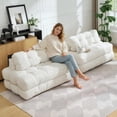 thumbnail image 5 of 3-in-1 Portable Folding Sofa Bed, 79" x 52" Sleeper Chair with Pillow & Back Support, Convertible Foldable Mattress for Living Room, Dorm, Apartment, Floor Lounger & Single Bed, 5 of 9