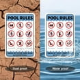 thumbnail image 4 of Pool Rules Swim at Your Own Risk No Exceptions Sign 8x12inches 35 Mil Aluminum Warning Sign UV Protected and Waterproof, 4 of 7