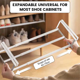 thumbnail image 3 of Zapatero retráctil con compartimentos para guardar cosas en capas, organizador de almacenamiento para el hogar, portátil, ahorra espacio, 3 of 4