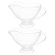thumbnail image 3 of Glass Sauce Boat for Serving 2Pcs Transparent Gravy Pitcher with Handle, 3 of 4