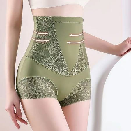 Reduced Price  Women s Seamless Ice Silk Underwear  Hip Lift Shape  Adjustable Buckle  Belly Control  Fashionable Seamless  Body Shaping  Compression Briefs  Womens Plus Size Clothing | Green 2XL