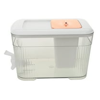 NICEXMAS 1Pcs Fridge Jug With Faucet Refillable Leak Proof Square White PP For Beverage Container Home Party