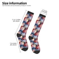 thumbnail image 5 of Fotbe Hawaiian Style print Women's Men's Novelty Crew Socks Cotton Socks Knee High Socks for Walking,Running,Nurses,Pregnancy, 5 of 9