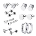 thumbnail image 1 of 14 Pcs Boucles d'Oreilles Pendantes Mode Homme Style de Rue Bijoux d'Oreilles Élégants pour Fête, 1 of 6