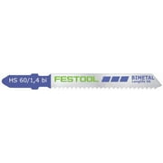Festool 490181 HS 60/1.4 bi VA Stainless Steel-Cutting Jigsaw Blade, 2 3/8 Inch, 18 TPI, 5-Pack