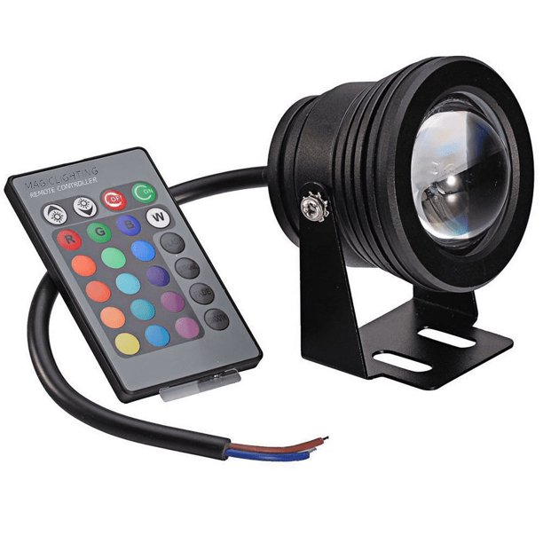 Luz subacuática 10WRGB, luz LED para bañera, piscina, fuente subacuática, iluminación de pecera, paisaje, luz subacuática RGB