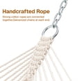 thumbnail image 2 of BN-LINK Cotton Rope Hammock,Handwoven Hammock with Hardwood Spreader Bars,Double Hammock for Outdoor Backyard Patio Poolside,330lbs Weight Capacity, Natural, 2 of 7