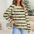thumbnail image 2 of Tranfacy Longues Chemises à Manches pour Femmes, Chemises pour Femmes, Haut à Manches Longues pour Femmes Imprimé à Col en V avec Manches Raglan, Chandail Décontracté pour Tenues de Mode Automnales Quotidiennes, 2 of 5