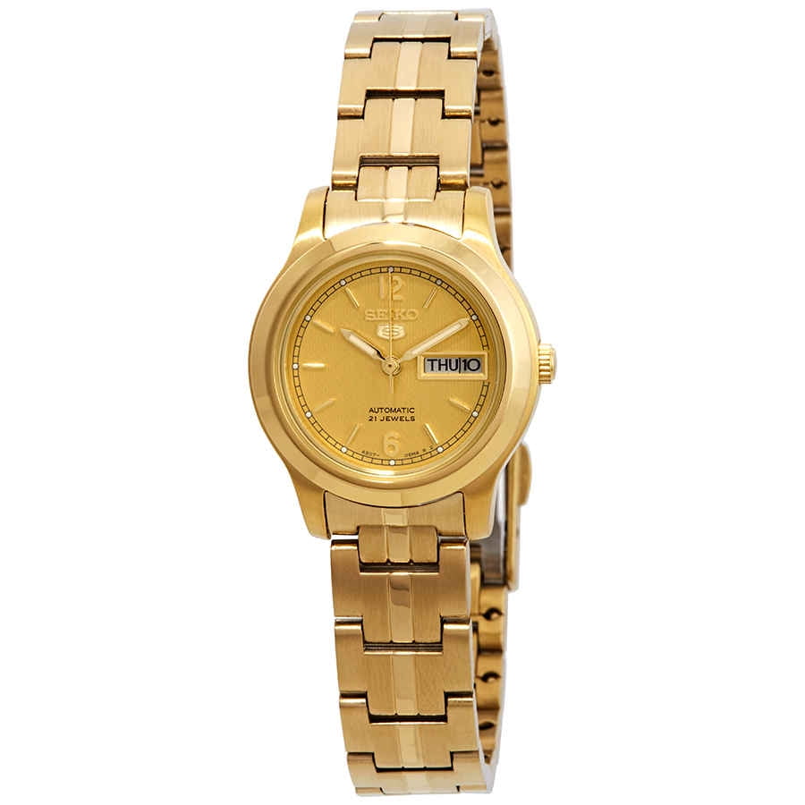 Seiko Women's Series 5 Automatic Gold Dial Watch SYME02 - Walmart.com