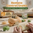 thumbnail image 3 of Remote Control Magnetic Snake Game Toy, Real-Life Snake Eating Itself Toy Car with Lights & Sound - Yellow, 3 of 9