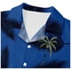 thumbnail image 2 of Camisas Negras Para Hombre Moda para hombre Casual Beach Seaside 3D Impresión digital Hebilla Solapa Camisa de manga corta Top (Blue, XL), 2 of 7