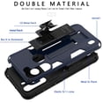 thumbnail image 3 of CoverON Motorola Moto one fusion Phone Case, KickStand Ring Loop Holder Rugged Cover Magnetic Slide Stand, Navy Blue, 3 of 9