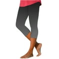 thumbnail image 2 of VEKDONE Summer Yoga Leggings for Women High Waisted Elastic Cropped Pants Soft Tummy Control Butt Lifting Leggings Gradient Color Streetstyle Capri Pants, 2 of 6