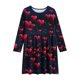 thumbnail image 5 of Vestido de manga larga con cuello redondo para niñas, vestido elástico de manga larga, corte A, estilo patinador con volantes, vestido de recital escolar, vestido de manga larga con cuello redondo par, 5 of 5