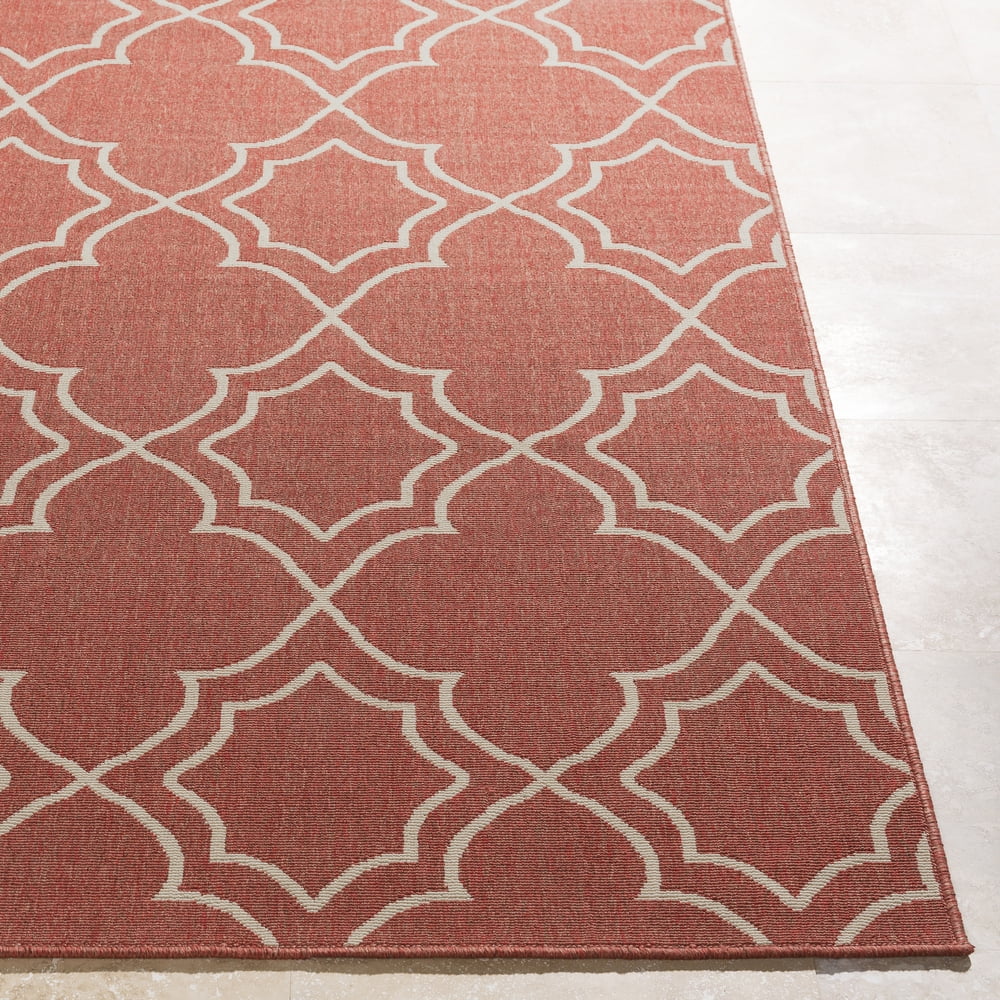 Livabliss Outdoor Rugs, 2x8 Alfresco Cottage Red Runner Area Rug for Patio, Porch, Deck, Backyard, Waterproof Indoor Outdoor Carpet (2'5" x 7'10" Runner)