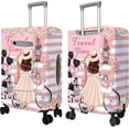 thumbnail image 3 of Travel Luggage Cover Suitcase Girl Protector Storage Fits 18-32 Inch Luggage Flower Luggage Protector Wheel Covers Patterned Travel with Pocket Elastic Luggage Anti-scratch Suitcase Cover M, 3 of 6