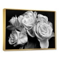 thumbnail image 2 of Designart Bunch of Roses Black and White FLOAT FRAME WALL ART, 2 of 3