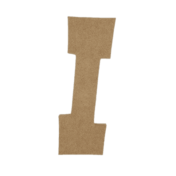 Wooden Letter Unfinished, Rustler Font, Craft Cutout