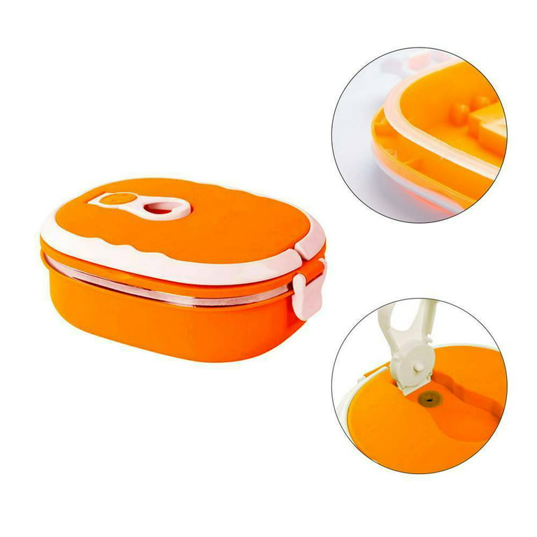 Thermal Lunch Box Bento Lunch Box with Stainless Steel Thermal Insulation, Stuffygreenus 1 Layer of Food Containers Leak Proof for Kids, Adult Keep