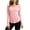 Pink, variant on Women Tops V Neck Loose Fit Solid Color Pullover Top Sporty Long Sleeve Shirt with Curved Hem for Yoga Fitness Daily Outing Wear