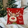 thumbnail image 2 of Qocolhg Merry Christmas Throw Pillow Cover 18X18 Inch Santa Claus Reindeer Decorative Throw Pillow Cover Winter Holiday Soft for Couch Bedroom Living Room Outdoor Christmas Decorations, 2 of 6