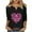 Breast cancer awareness shirts-Black, variant on Homenesgenics Breast Cancer Awareness Shirts Plus Size for Women and Men Fashion Women's Casual Loose Blouses Printed T-Shirt 3/4 Sleeved-Neck Tops Black XXL