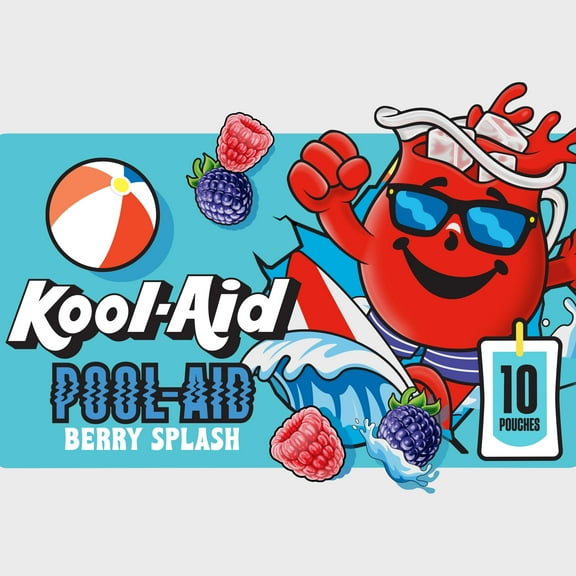 Kool Aid Jammers Summer Blast Boomin' Berry Kids Drink 0% Juice Box Pouches, 10 Ct Box, 6 fl oz Pouches