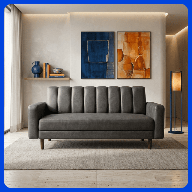 Sillón Sofá Cama Austin Reclinable 3 Posiciones Tipo Cuero Cómodo Chocolate