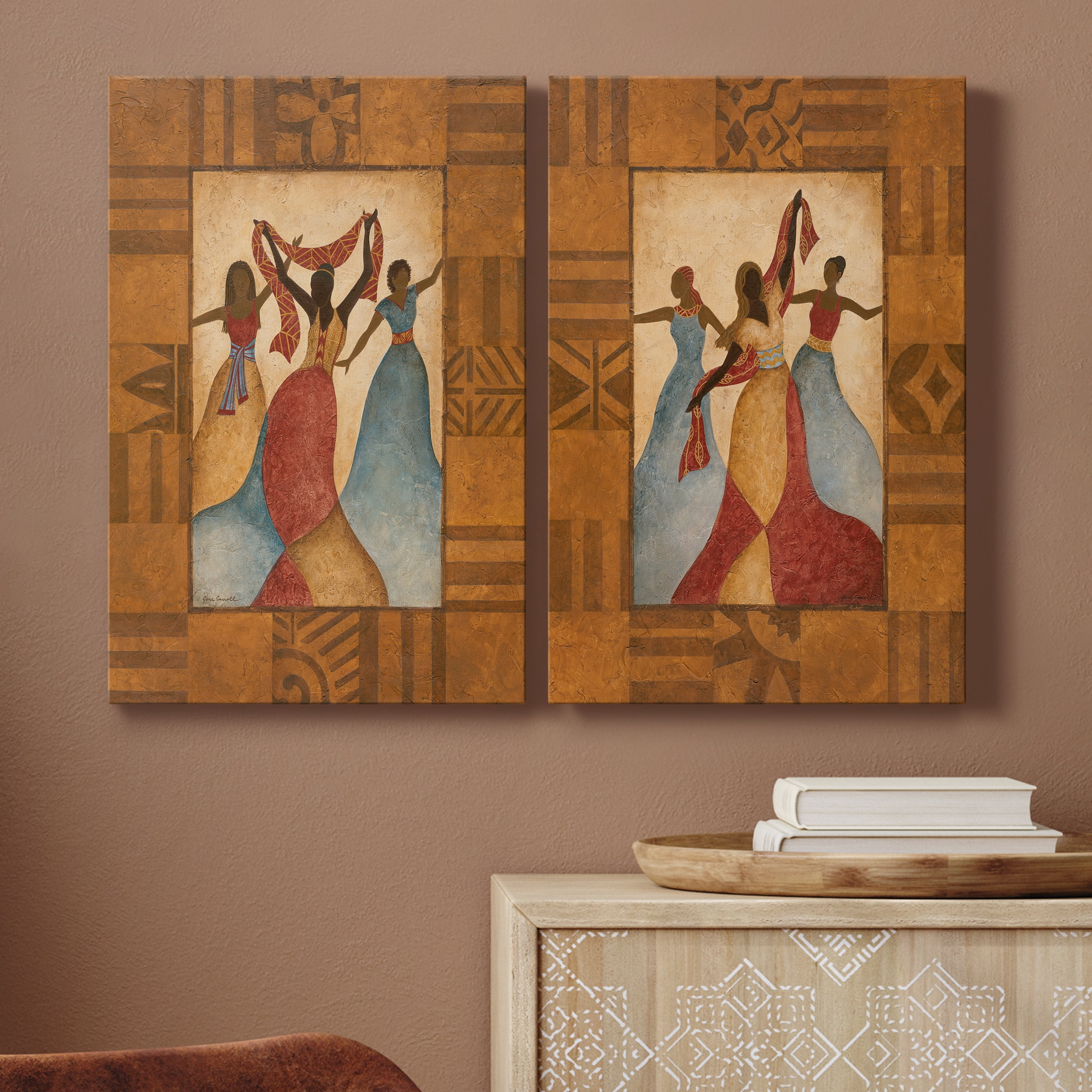 Rhythm Premium Gallery Wrapped Canvas - Ready to Hang - Set of 2 - 24 x 36 Each