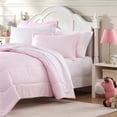 thumbnail image 2 of Dream Factory 7-Piece Checkered Bows Bed in a Bag, Pink, Full, 2 of 4