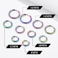 thumbnail image 6 of [Clearance] 4 Pairs Small Hoop Earrings for Men Women Colorful Stainless Steel Huggie Hoop Earring Hypoallergenic Piercing Jewelry Set 8/10/12/14/16mm Gift on Clearance, 6 of 7