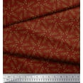 thumbnail image 2 of Soimoi Red Cotton Duck Fabric Seal Leaves Printed Fabric 1 Yard 44 Inch Wide, 2 of 3
