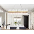 thumbnail image 2 of Elegant Lighting Dallas 48" Rectangle Iron and Crystal Pendant in Black, 2 of 4