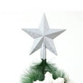 thumbnail image 7 of Hvmvliv Christmas Star Tree Topper Christmas Tree Top Ornament Plastic Xmas Treetop Five Pointed Star Christmas Tree Decoration Silver, 7 of 7
