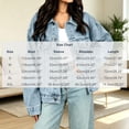 thumbnail image 3 of Edvintorg Denim Jacket for Women Fall Winter Fashion Loose Casual Jean Jackets with Pocket Button Down Women's Clothes Dark Blue S, 3 of 8